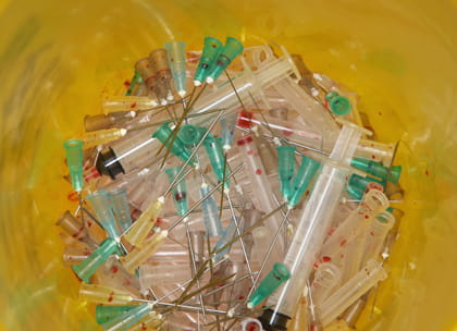 Bucket of needles